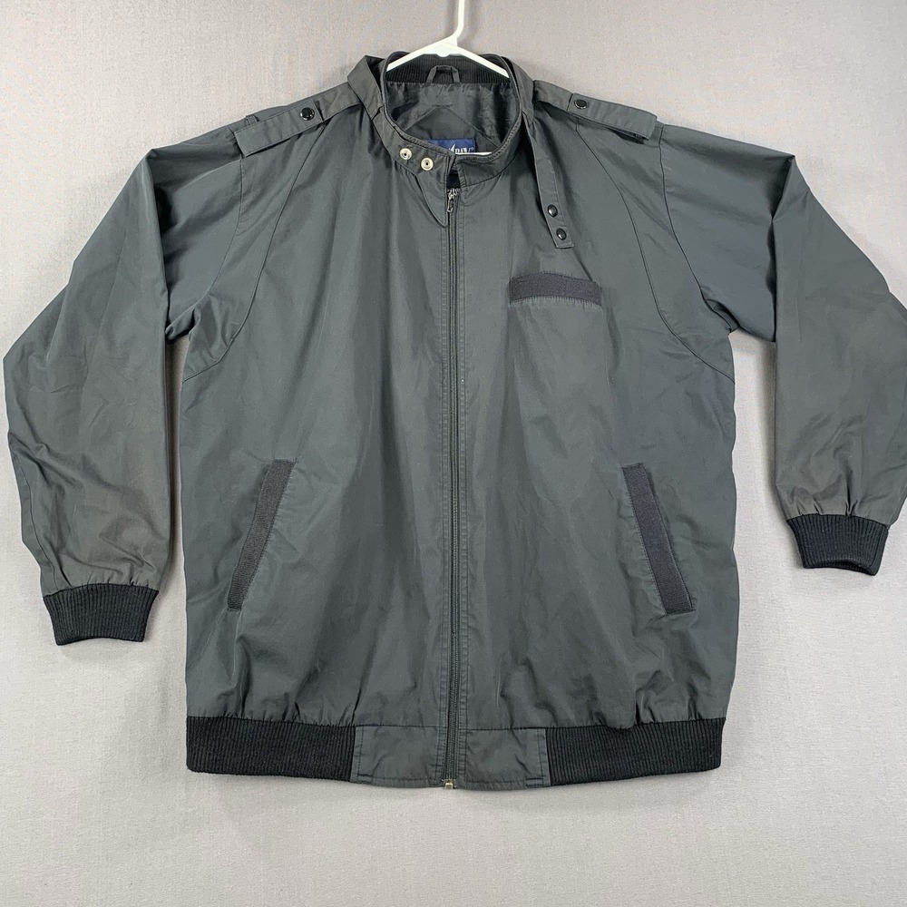 Harbor Bay Men 2XLT Tall Herrington Jacket Black Strap Collar LightWT DISCOLOR - Picture 2 of 15